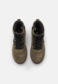 Friboo Leather - Veterboots - Khaki -Friboo-Mode ceaaa599a05f4869abd8451200e3b9c4