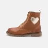 Friboo Leather - Veterboots - Cognac -Friboo-Mode e95bc35e6f1e4bfa9f2ba41a52dab4ef
